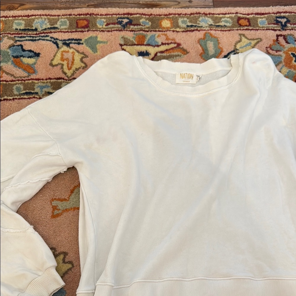 Nation LTD White Sweatshirt